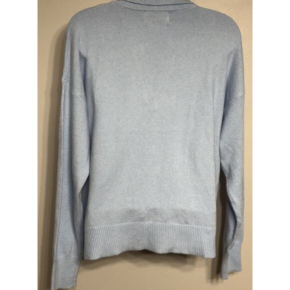 Old Navy So Soft Sweater Women’s Size Medium Collar Pull-over Blue V-Neck NEW - Picture 6 of 8